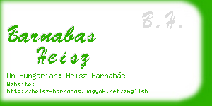 barnabas heisz business card